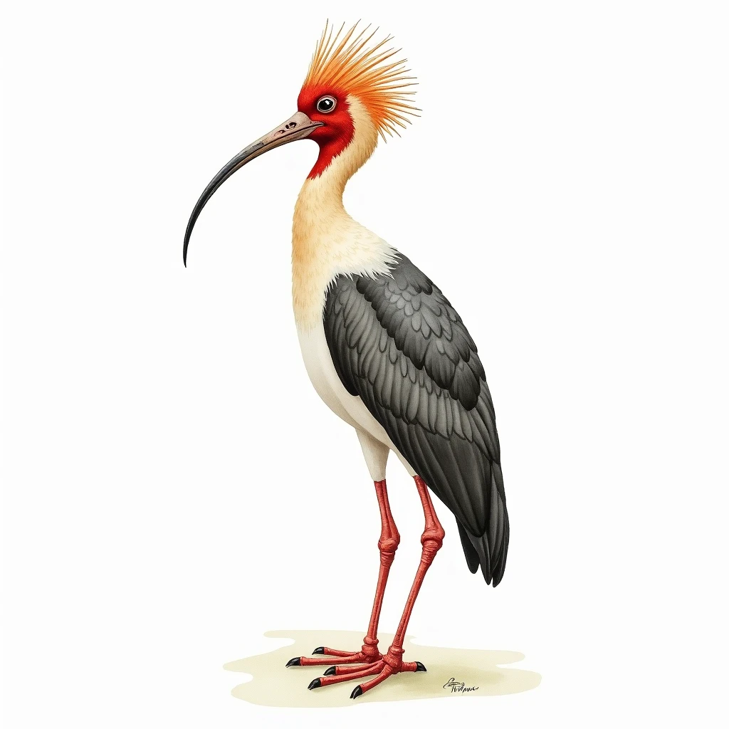 Asian Crested Ibis